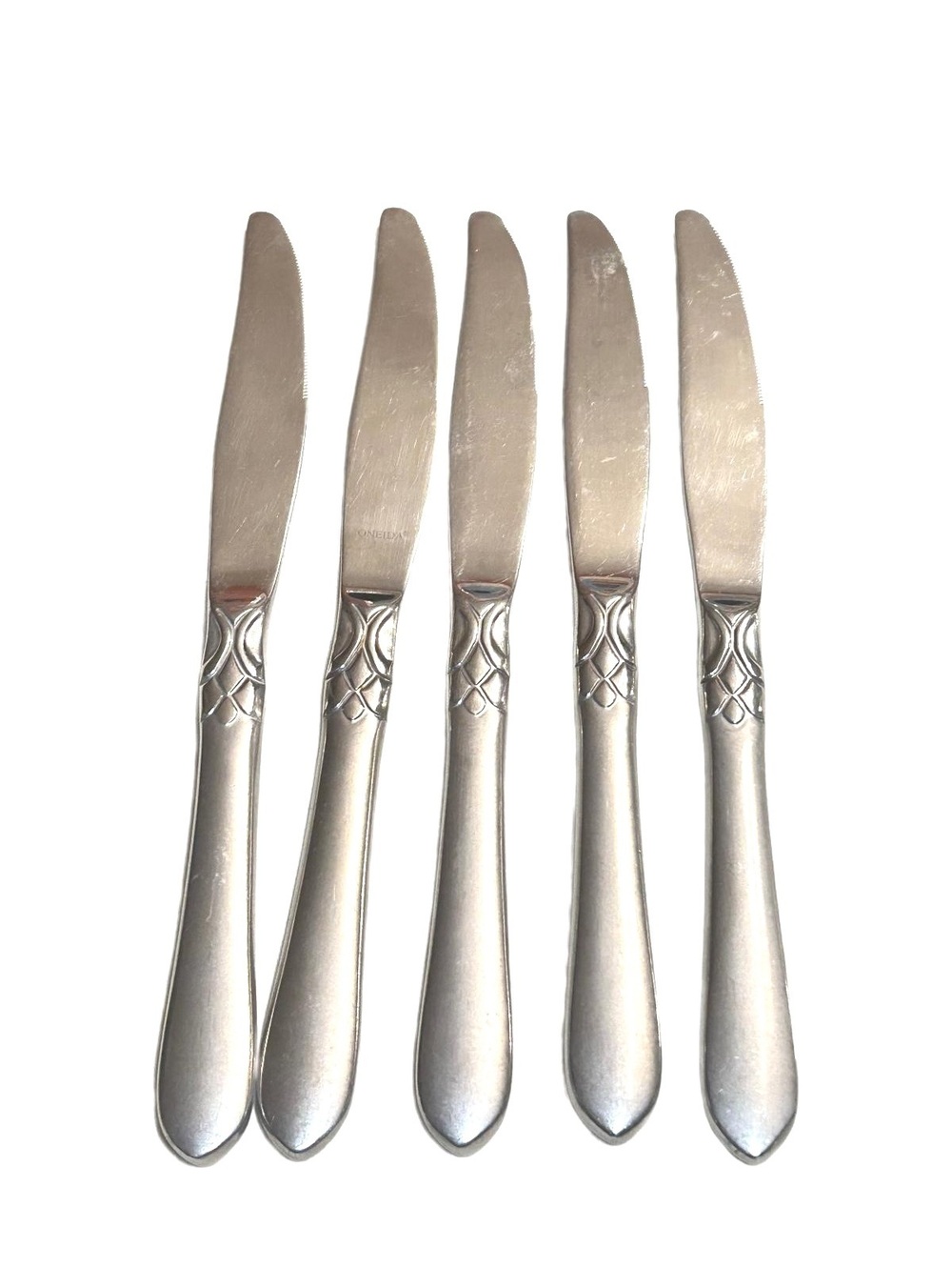 Set of 5 Vintage Oneida Stainless Steel Jaqueline/Simba Dinner Knives